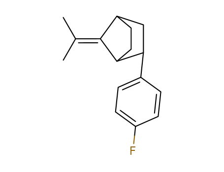 Molecular Structure of 185380-33-0 (Bicyclo[2.2.1]heptane, 2-(4-fluorophenyl)-7-(1-methylethylidene)-)