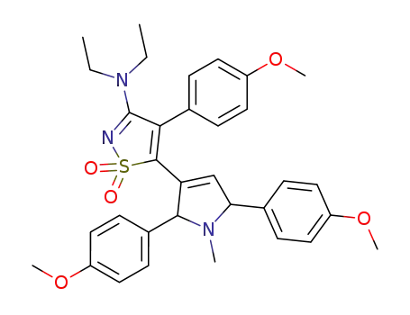 [5-[2,5-bis-(4-methoxy-phenyl)-1-methyl-2,5-dihydro-1<i>H</i>-pyrrol-3-yl]-4-(4-methoxy-phenyl)-1,1-dioxo-1<i>H</i>-1λ<sup>6</sup>-isothiazol-3-yl]-diethyl-amine