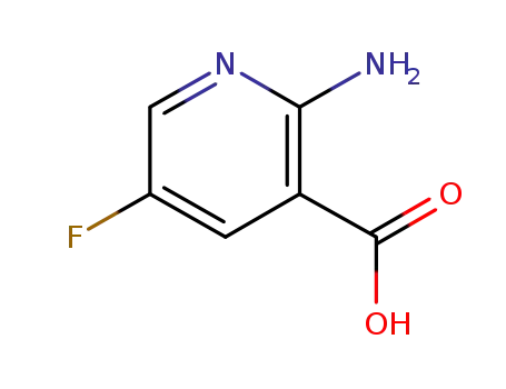 Molecular Structure of 1196154-03-6 (2-Amino-5-fluoronicotinic acid)