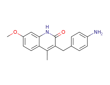 3-(4-aminobenzyl)-7-methoxy-4-methyl-2(1H)-quinolinone