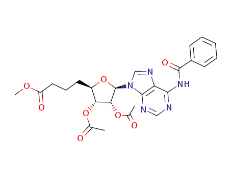 4-[(2R,3R,4R,5R)-3,4-Diacetoxy-5-(6-benzoylamino-purin-9-yl)-tetrahydro-furan-2-yl]-butyric acid methyl ester
