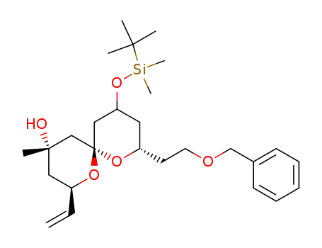 (2R,4S,6R,8S)-8-(2-Benzyloxy-ethyl)-10-(tert-butyl-dimethyl-silanyloxy)-4-methyl-2-vinyl-1,7-dioxa-spiro[5.5]undecan-4-ol