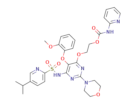 pyridin-2-yl-carbamic acid 2-[6-(5-isopropyl-pyridine-2-sulfonylamino)-5-(2-methoxy-phenoxy)-2-morpholin-4-yl-pyrimidin-4-yloxy]-ethyl ester