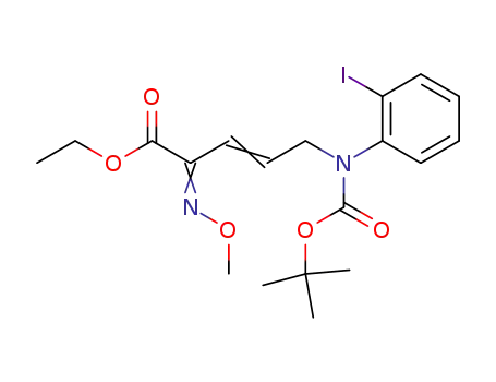 (Z)-5-[tert-Butoxycarbonyl-(2-iodo-phenyl)-amino]-2-[(Z)-methoxyimino]-pent-3-enoic acid ethyl ester