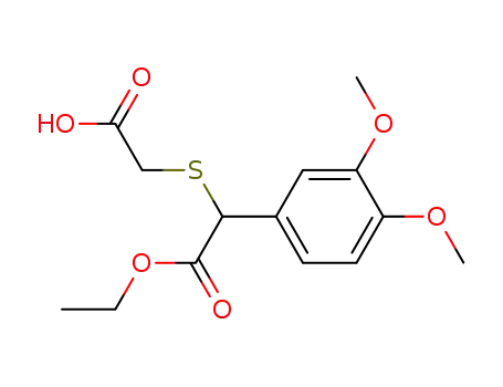 carboxymethylsulfanyl-(3,4-dimethoxy-phenyl)-acetic acid ethyl ester