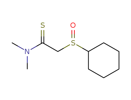 Molecular Structure of 226709-25-7 (Ethanethioamide,  2-(cyclohexylsulfinyl)-N,N-dimethyl-)