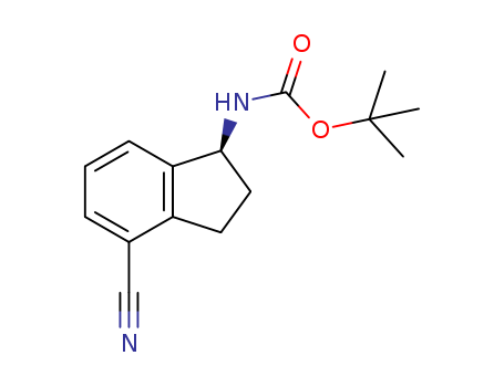 (S)-tert-butyl (4-cyano-2,3-
dihydro-1H-inden-1-
yl)carbamate