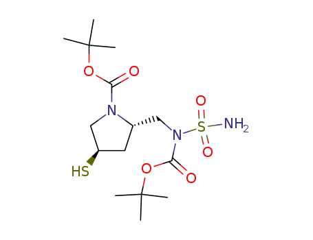 (2S,4R)-1-t-butoxycarbonyl-2-(N-t-butoxycarbonyl-N-sulfamoylamino)-methyl-4-mercaptopyrrolidine
