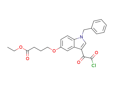 Molecular Structure of 1026492-71-6 (4-(1-Benzyl-3-chlorooxalyl-1H-indol-5-yloxy)-butyric acid ethyl ester)