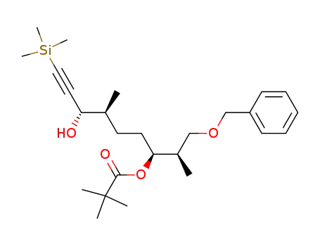 2,2-Dimethyl-propionic acid (1S,4S,5S)-1-((R)-2-benzyloxy-1-methyl-ethyl)-5-hydroxy-4-methyl-7-trimethylsilanyl-hept-6-ynyl ester