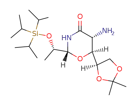 (2R,5R,6S)-5-Amino-6-((R)-2,2-dimethyl-[1,3]dioxolan-4-yl)-2-((S)-1-triisopropylsilanyloxy-ethyl)-[1,3]oxazinan-4-one