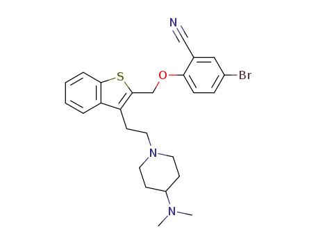 5-bromo-2-{3-[2-(4-dimethylamino-piperidin-1-yl)-ethyl]-benzo[<i>b</i>]thiophen-2-ylmethoxy}-benzonitrile