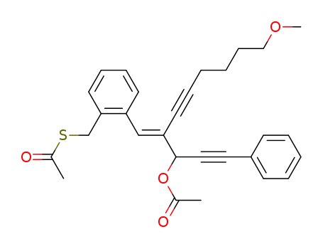Acetic acid 2-[1-(2-acetylsulfanylmethyl-phenyl)-meth-(E)-ylidene]-8-methoxy-1-phenylethynyl-oct-3-ynyl ester