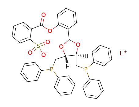 lithium 2-((4''R,5''R)-2'-[4'',5''-bis(diphenylphosphinomethylen)-1'',3''-dioxolane-2''-yl]-2'-(phenoxy-carbonyl))-benzenesulfonate