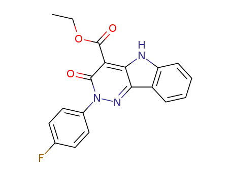 2-(4-Fluoro-phenyl)-3-oxo-3,5-dihydro-2H-pyridazino[4,3-b]indole-4-carboxylic acid ethyl ester