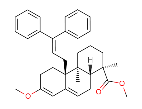 (1R,4aS,4bS,10aR)-4b-(3,3-Diphenyl-allyl)-7-methoxy-1,4a-dimethyl-1,2,3,4,4a,4b,5,6,10,10a-decahydro-phenanthrene-1-carboxylic acid methyl ester