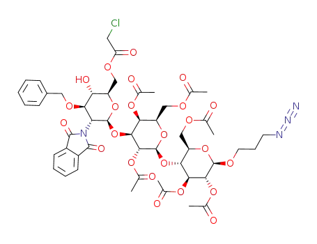 3-Azidopropyl O-(3-O-benzyl-6-O-chloroacetyl-2-deoxy-2-phthalimido-β-D-glucopyranosyl)-(1->3)-O-(2,4,6-tri-O-acetyl-β-D-galactopyranosyl)-(1->4)-2,3,6-tri-O-acetyl-β-D-glucopyranoside