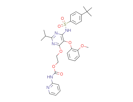 pyridin-2-ylcarbamic acid 2-[6-(4-tert-butyl-phenylsulfonylamino)-2-isopropyl-5-(2-methoxy-phenoxy)-pyrimidin-4-yloxy]-ethyl ester