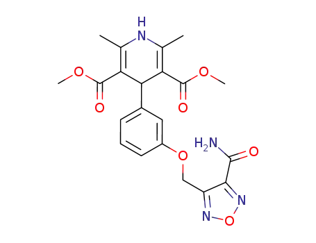 4-[3-(4-carbamoyl-furazan-3-ylmethoxy)-phenyl]-2,6-dimethyl-1,4-dihydro-pyridine-3,5-dicarboxylic acid dimethyl ester