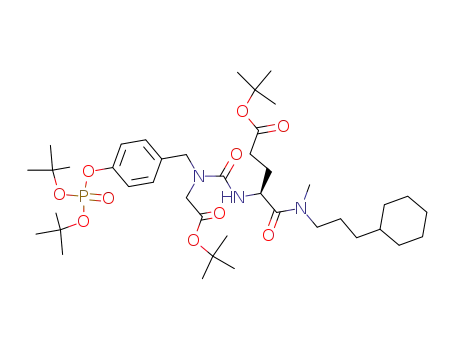 (S)-4-{3-tert-Butoxycarbonylmethyl-3-[4-(di-tert-butoxy-phosphoryloxy)-benzyl]-ureido}-4-[(3-cyclohexyl-propyl)-methyl-carbamoyl]-butyric acid tert-butyl ester