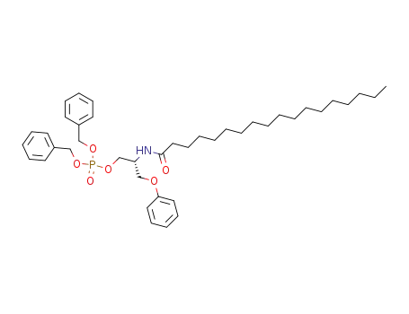 Phosphoric acid, 2-[(1-oxooctadecyl)amino]-3-phenoxypropyl
bis(phenylmethyl) ester, (R)-