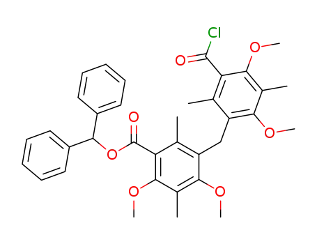 3-(3-Chlorocarbonyl-4,6-dimethoxy-2,5-dimethyl-benzyl)-4,6-dimethoxy-2,5-dimethyl-benzoic acid benzhydryl ester