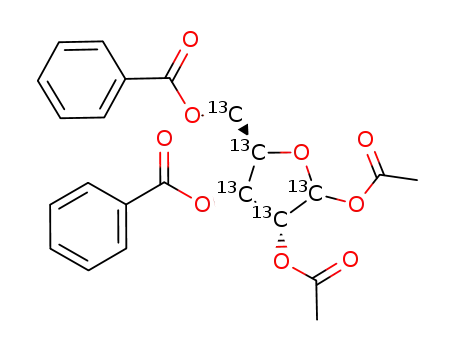 [13C5]-1,2-di-O-acetyl-3,5-di-O-benzoyl-α,β-D-ribofuranose