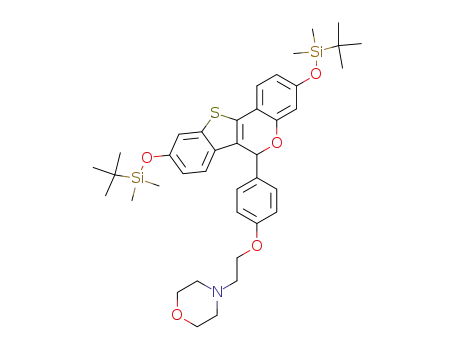 Molecular Structure of 188824-56-8 (4-(2-{4-[3,9-Bis-(tert-butyl-dimethyl-silanyloxy)-6H-5-oxa-11-thia-benzo[a]fluoren-6-yl]-phenoxy}-ethyl)-morpholine)