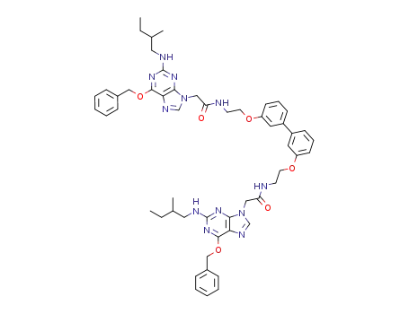 2-[6-Benzyloxy-2-(2-methyl-butylamino)-purin-9-yl]-N-{2-[3'-(2-{2-[6-benzyloxy-2-(2-methyl-butylamino)-purin-9-yl]-acetylamino}-ethoxy)-biphenyl-3-yloxy]-ethyl}-acetamide