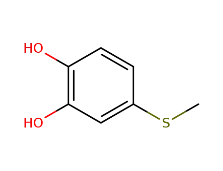 Molecular Structure of 64131-94-8 (1,2-Benzenediol, 4-(methylthio)-)