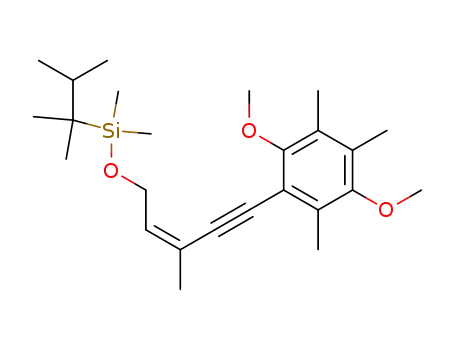 Molecular Structure of 196600-21-2 ((Z)-1-{5-[(2,3-dimethyl-2-butyl)dimethylsilyloxy]-3-methylpent-3-en-1-yn-1-yl}-2,5-dimethoxy-3,4,6-trimethylbenzene)