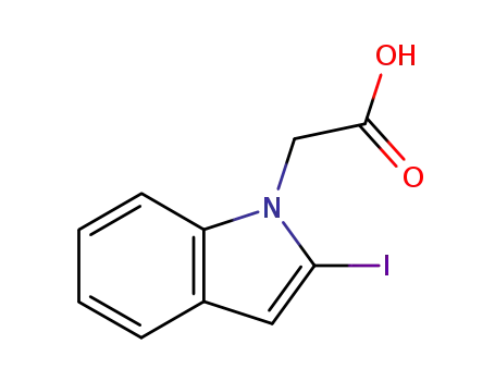 Molecular Structure of 206196-81-8 (1H-Indole-1-aceticacid,2-iodo-)