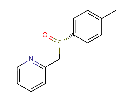 Molecular Structure of 161275-67-8 (Pyridine, 2-[[(4-methylphenyl)sulfinyl]methyl]-, (S)-)