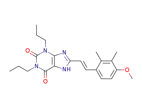 Molecular Structure of 151539-17-2 (8-[(E)-2-(4-methoxy-2,3-dimethylphenyl)ethenyl]-1,3-dipropyl-3,7-dihydro-1H-purine-2,6-dione)