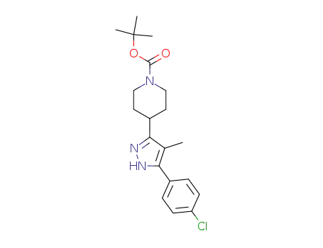 4-[5-(4-Chloro-phenyl)-4-methyl-1H-pyrazol-3-yl]-piperidine-1-carboxylic acid tert-butyl ester
