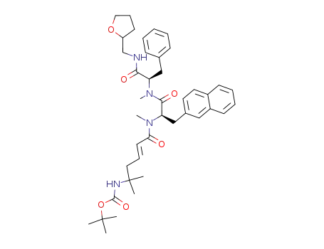 ((E)-1,1-Dimethyl-4-{methyl-[(R)-1-(methyl-{(R)-2-phenyl-1-[(tetrahydro-furan-2-ylmethyl)-carbamoyl]-ethyl}-carbamoyl)-2-naphthalen-2-yl-ethyl]-carbamoyl}-but-3-enyl)-carbamic acid tert-butyl ester