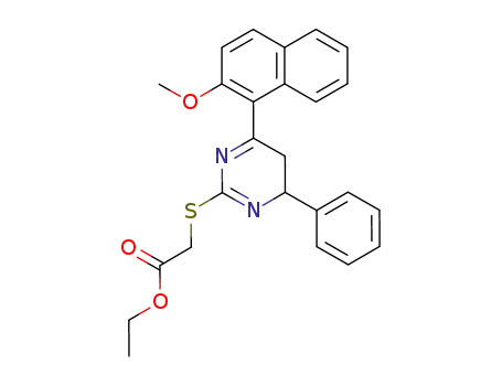 [6-(2-Methoxy-naphthalen-1-yl)-4-phenyl-4,5-dihydro-pyrimidin-2-ylsulfanyl]-acetic acid ethyl ester