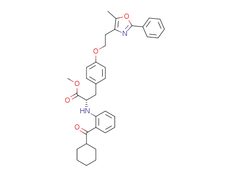 (S)-2-(2-(cyclohexylcarbonyl)phenylamino)-3-<4-<2-(5-methyl-2-phenyloxazol-4-yl)ethoxy>phenyl>propionic acid methyl ester