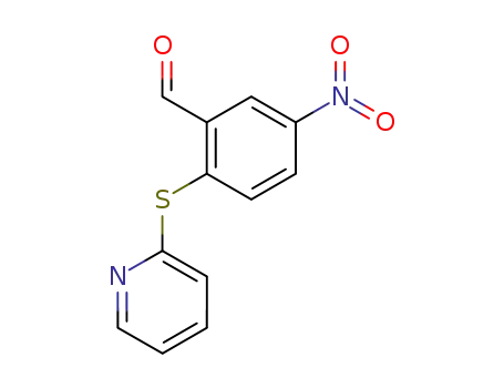 Molecular Structure of 175278-54-3 (5-NITRO-2-(2-PYRIDYLTHIO)BENZALDEHYDE)