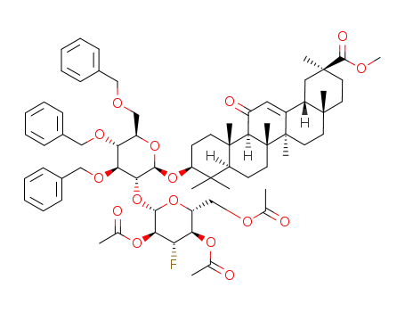 methyl (3β)-3-[2-O-(2,4,6-tri-O-acetyl-3-deoxy-3-fluoro-β-D-glucopyranosyl)-3,4,6-tri-O-benzyl-β-D-glucopyranosyloxy]-11-oxoolean-12-en-30-oate