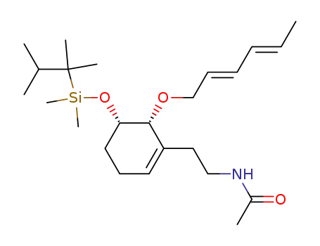 N-(2-{(5S,6R)-5-[Dimethyl-(1,1,2-trimethyl-propyl)-silanyloxy]-6-[((2E,4E)-hexa-2,4-dienyl)oxy]-cyclohex-1-enyl}-ethyl)-acetamide
