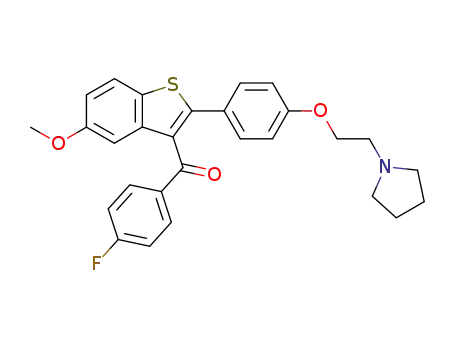 4-Fluorophenyl 5-Methoxy-2-[4-[2-(1-pyrrolidinyl)ethoxy]phenyl]benzo[b]thiophen-3-yl Ketone