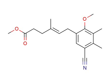 (E)-6-(5-Cyano-2-methoxy-3,4-dimethyl-phenyl)-4-methyl-hex-4-enoic acid methyl ester
