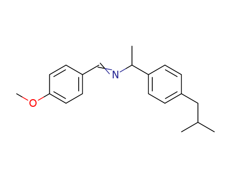 Molecular Structure of 138561-22-5 (Benzenemethanamine,
N-[(4-methoxyphenyl)methylene]-a-methyl-4-(2-methylpropyl)-)