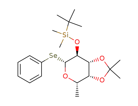 tert-Butyl-dimethyl-((3aR,4S,6R,7S,7aR)-2,2,4-trimethyl-6-phenylselanyl-tetrahydro-[1,3]dioxolo[4,5-c]pyran-7-yloxy)-silane