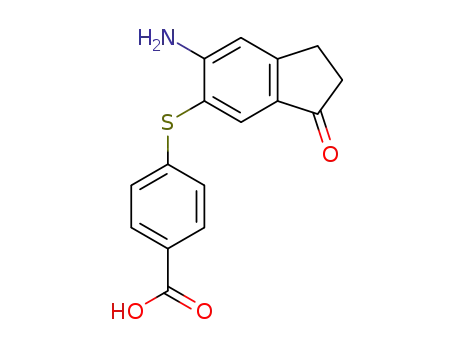 4-(6-Amino-3-oxo-indan-5-ylsulfanyl)-benzoic acid
