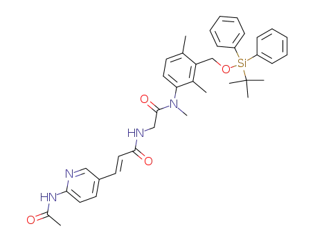 3-[N-[(E)-3-(6-Acetylaminopyridin-3-yl)acryloylglycyl]-N-methylamino]-1-(tert-butyldiphenylsilyloxymethyl)-2,6-dimethylbenzene