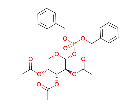 Acetic acid (2R,3S,4R,5R)-4,5-diacetoxy-2-(bis-benzyloxy-phosphoryloxy)-tetrahydro-pyran-3-yl ester