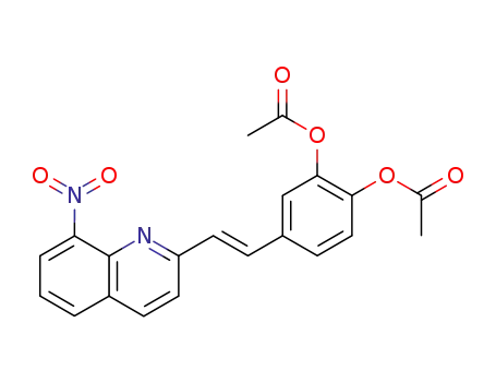 Acetic acid 2-acetoxy-5-[(E)-2-(8-nitro-quinolin-2-yl)-vinyl]-phenyl ester