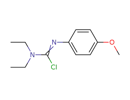 N,N-Diethyl-N'-(4-methoxy-phenyl)-chlorameisensaeure-amidin